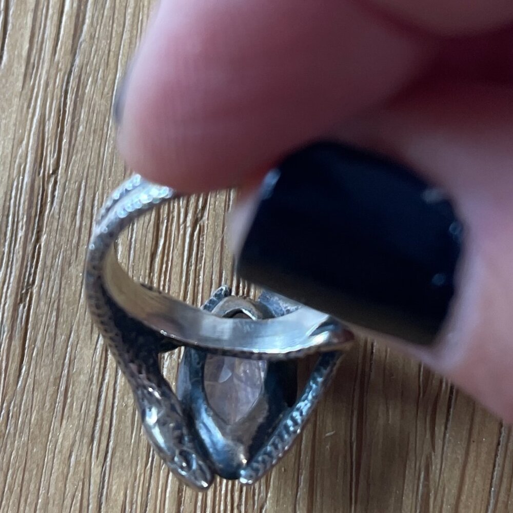 rainbow moonstone medusa devotion ring sz 4.75 - Picture 6 of 9